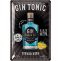Blechschild Gin Tonic Flasche