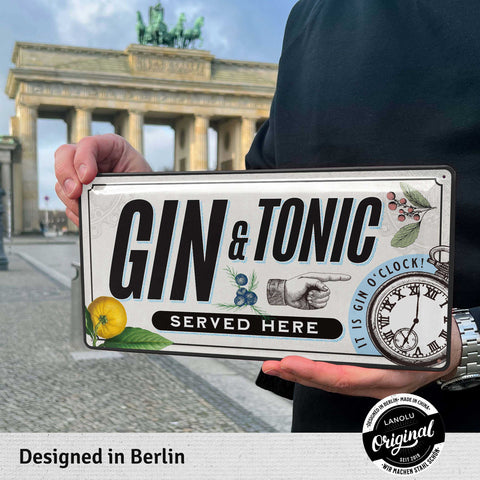 Blechschild Gin & Tonic