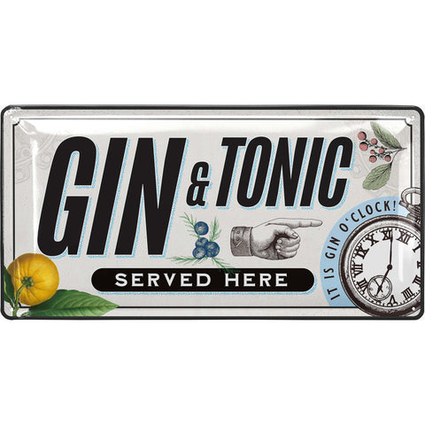 Blechschild Gin & Tonic