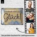 Blechschild Glück Entscheidung