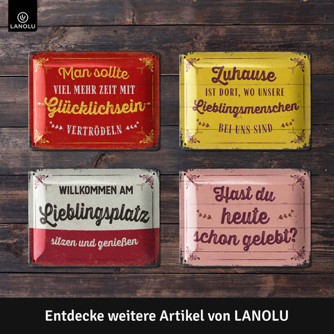 Blechschild Zeit mit Glücklichsein