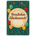 Herzlichen Glückwunsch Blechschild - 20x30cm
