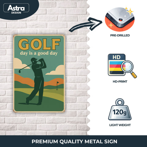 Golf Day is a good Day Blechschild - 20x30cm