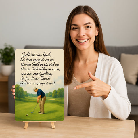 Golf ist ein Spiel Zitat Blechschild