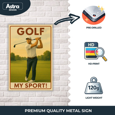 Golf my Sport Blechschild - 20x30cm