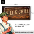 Blechschild Grill & Chill