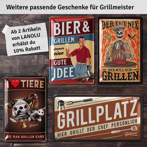 Blechschild Grill & Chill