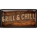 Blechschild Grill & Chill