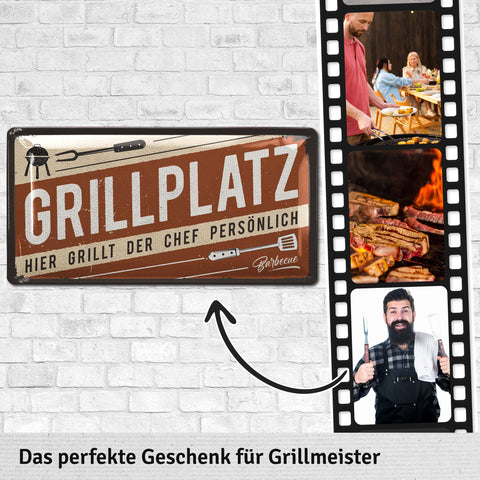 Blechschild Grillplatz