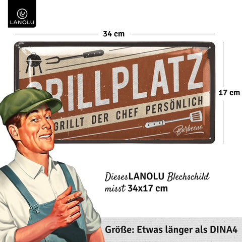 Blechschild Grillplatz