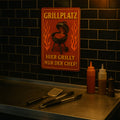 Grillplatz Hier grillt nur der Chef Blechschild