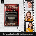 Blechschild Grillregeln Liste