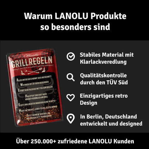 Blechschild Grillregeln Liste