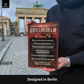 Blechschild Grillregeln Liste