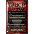 Blechschild Grillregeln Liste