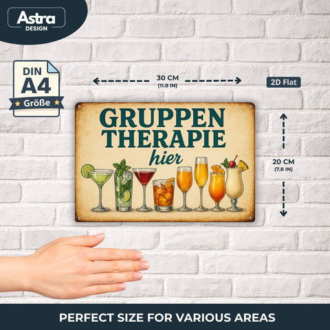 Gruppen Therapie Blechschild - 20x30cm