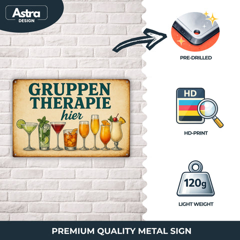 Gruppen Therapie Blechschild - 20x30cm