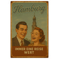 Hamburg immer eine Reise Blechschild 