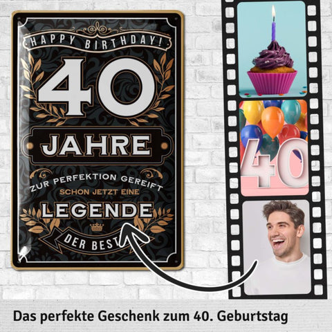Blechschild Der Beste 40 Jahre 