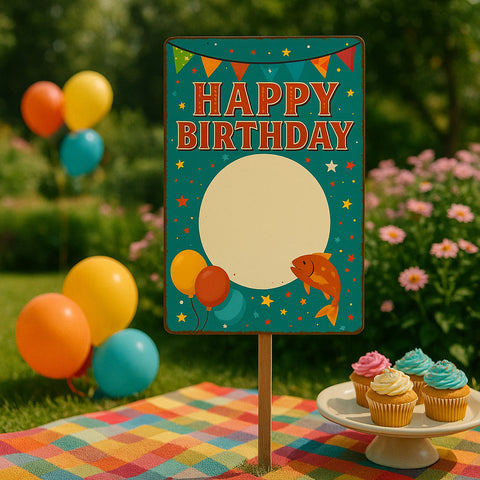 Happy Birthday Blechschild 