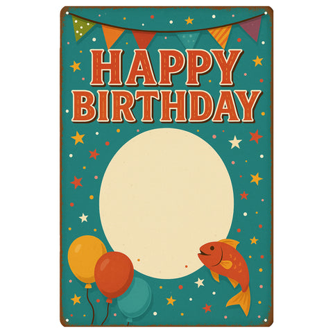 Happy Birthday Blechschild 