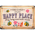 Blechschild Happy Place