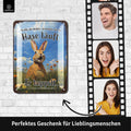 Blechschild Hase läuft