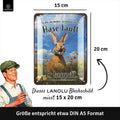 Blechschild Hase läuft