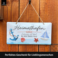 Blechschild Heimathafen, wo der Anker fällt