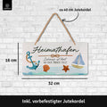 Blechschild Heimathafen, wo der Anker fällt