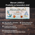 Blechschild Heimathafen, wo der Anker fällt