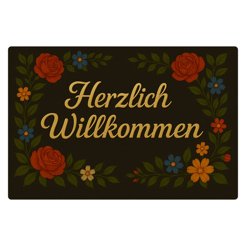 Herzlich Willkommen Blechschild