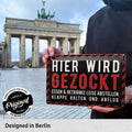 Blechschild Hier wird gezockt rot