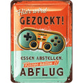 Blechschild Hier wird gezockt