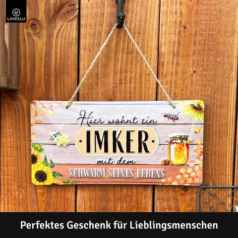 Blechschild Hier wohnt ein Imker 