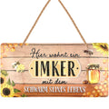 Blechschild Hier wohnt ein Imker 