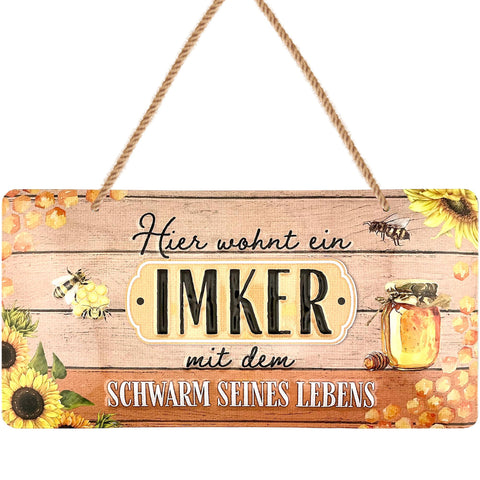 Blechschild Hier wohnt ein Imker 