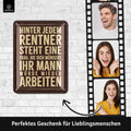 Blechschild Rentner arbeiten