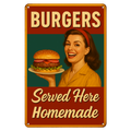 Homemade Burger Served Here Blechschild