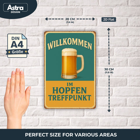 Hopfen Treffpunkt Blechschild - 20x30cm