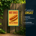 Hot Dog Blechschild 