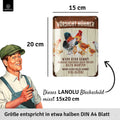Blechschild Vorsicht Hühner