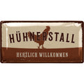Blechschild Hühnerstall Herzlich Willkommen