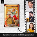 Blechschild Hurra, Freibier