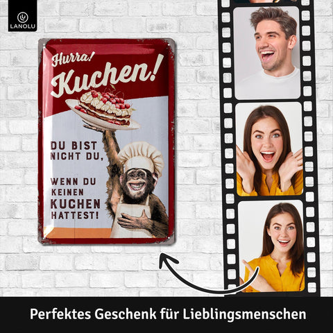 Blechschild Hurra Kuchen!