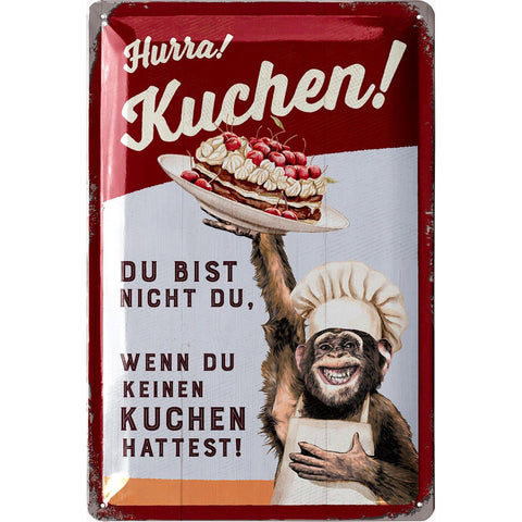 Blechschild Hurra Kuchen!