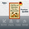 Ich bin im Garten Blechschild