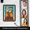 Blechschild Denkt Bier an mich