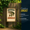 Ich geh jetzt Angeln Blechschild