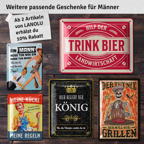 Blechschild Ich liebe meine Frau Fußball